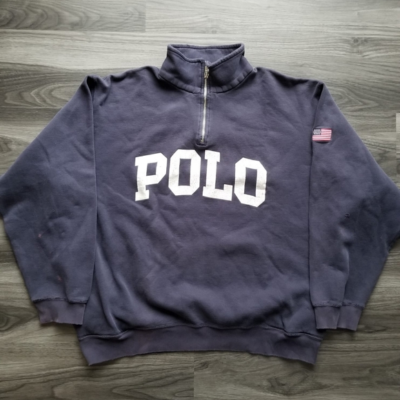 vintage polo sport quarter zip